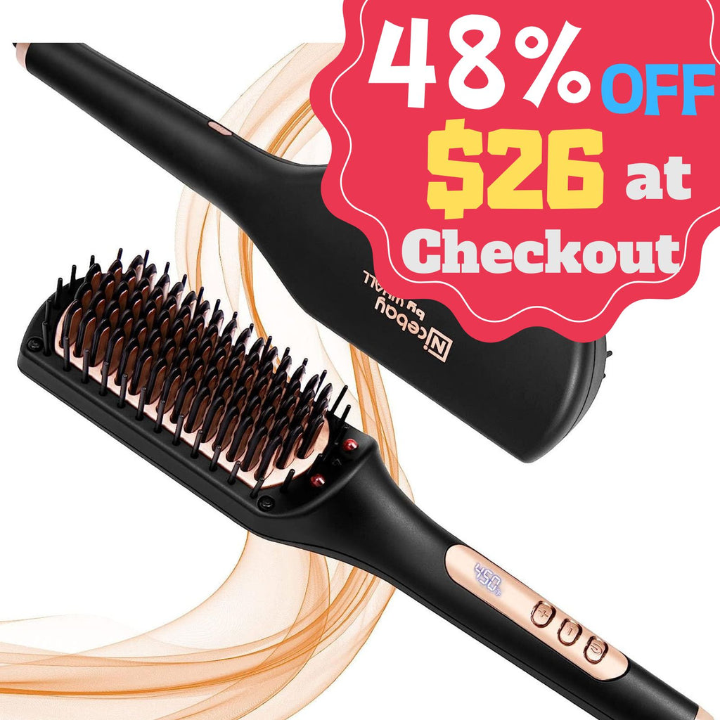 Generic Men Beard Straightener Professional Hair Straightening Brush  Electric Thermal Straightener Brush Curling Hairbrush Comb | Jumia Nigeria