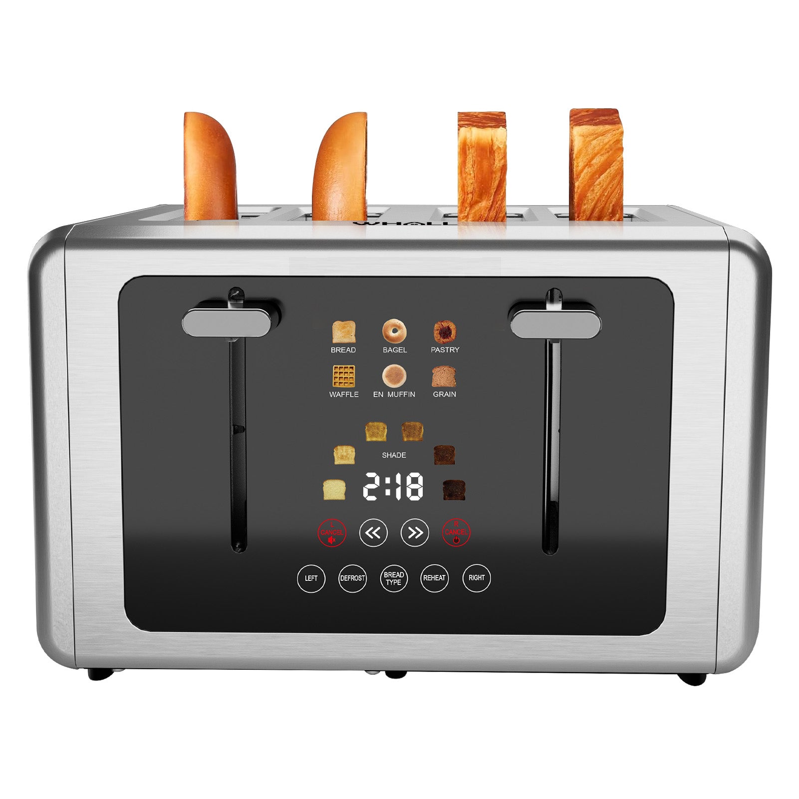 WHALL 4-Slice Touchscreen Toaster